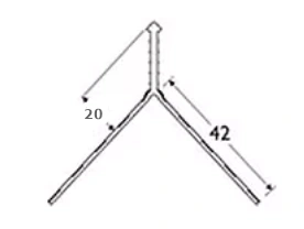 20mm cornerbead cross section